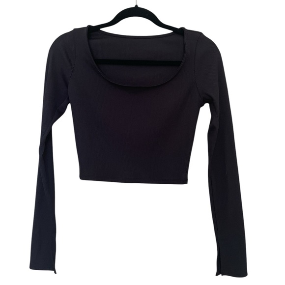 Alo Yoga Ribbed Long Sleeve Crop Top Size S/P - Picture 2 of 5